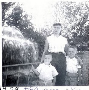 Me right with Mom and Fred, circa 1950