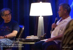 Patrick and Deepak on stage