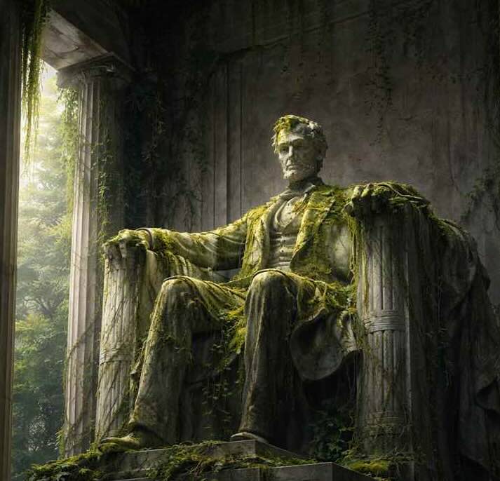 Lincoln Memorial reclaimed by nature